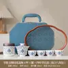 Taza de Té Portátil Estilo Chino de Porcelana Blanca con Patrón de Loto para Acampar al Aire Libre, Preparación Rápida de Té, Personalización de Regalos, Venta al por Mayor