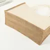 Bolsa de lona combinada com bolsa de juta, pode ser decorada com grafite, bolsa tote DIY, bolsa de grande capacidade, bolsa tote simples para o dia a dia