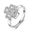 Anillo Giratorio de Diamantes de Colores Transfronterizo Nuevo Celebridad de Internet TikTok Explosiones Diseño Personalizado Anillo de Apertura Planeta