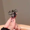 Grampo de Cabelo Flor de Cristal Diamante Flash Exquisito Pequeno Prendedor Leve Luxo Parte de Trás da Cabeça Alto Sentido tamanho pequeno Prendedor Tubarão para Franja Grampo de Cabelo