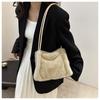 Bolso de Peluche para Mujer 2024 Nuevo Otoño e Invierno Versátil Bolso de Hombro Mao Mao Sentido Avanzado Bolso Cubo de Gran Capacidad Explosivo