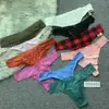 Tanga de Mujer Tanga de Verano Encaje Cintura Baja Ropa Interior Algodón Malla Transparente T-String