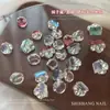 Tamanho Pequeno, Sem Bandeja Base, Decorações para Unhas com Strass de Cristal, Super Brilhantes, Transparente Gelo, Formato de Ovo de Pombo, Ângulo Reto, Quadrado Gordo, Acessórios de Bola de Diamante Acabados