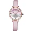 Shengke shengke estudiante moda cinturón moderno casual simple oro rosa Reloj de cuarzo para mujer estilo campus