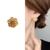 Brincos de Zircônia Brilhante Estilo Retro Nicho Floco de Neve Fogos de Artifício para Mulheres com Design Simples e Brincos Elegantes Versáteis