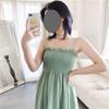 Moda femenina talla grande 200 kg falda con tirantes verano 2021 hermana gordita cintura delgada vestido con tirantes mujer