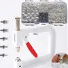 Máquina de Perlas DIY Máquina Manual de Hebillas Incrustada con Perlas de Imitación sin Agujero Uña de Cuatro Garras Máquina de Prensa Manual Máquina de Perlas Máquina de Remaches