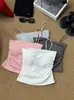 Camiseta de Verão Plissada Pure Wish com Bojo Estilo Menina Doce Picante Roupa Externa Emagrecedora Costas Bonitas Sem Mangas Camisola Feminina