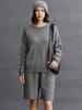 Tricô de Caxemira Feminino Gola Redonda Ombro Raglã Cor Lisa Espessado Solto Casual Versátil Tricô de Caxemira Outono e Inverno Novo Tricô