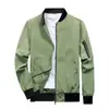 Chaqueta de Moda para Hombre Primavera y Otoño Cárdigan Delgado Casual para Jóvenes y Adultos Cremallera Cuello Alto Abrigo Talla Grande