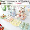 Decoração de Aniversário Ornamento para Mesa de Sobremesas Prateleira de Exibição para Casamento Suporte de Exibição Descartável de Três Camadas Suporte para Bolo Prateleira para Doces