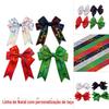 Fábrica de embalagem de presente fita de arco material diy thread impressão com arco de Natal verde