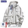 NASA2025 Nova Roupa de Carregamento Espessa com Forro de Fleece Masculina Moda Outono e Inverno Marca Solta Roupa de Montanhismo Jaqueta Casaco