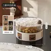 Caja de Dulces de Segunda Mano, Charola Giratoria de Frutas de Múltiples Niveles con Portapalillos, Charola Doméstica para Snacks de Mesa de Café en Sala de Estar, Plato de Frutas con Múltiples Compartimentos