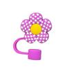 Tapa de Paja de Animación Transfronteriza 10mm Cubierta de Paja Accesorios para Taza Silicona de Grado Alimenticio Tapa de Paja de PVC 3D