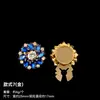 Venta al por mayor del fabricante Moda Flor de Cristal Hebilla de Metal Vidrio Hebilla de Pedrería para Chaqueta Camisa Accesorios para Ropa