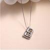 Colgante de Letra Luminosa Cobre Plata Blanco K Accesorios Populares Joyería DIY Suministro Transfronterizo Europa y América Joker Collar Nuevo