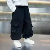 Pantalones para niño estilo primavera y otoño pantalones cargo de moda para niño modelo nuevo 2026 pantalones joggers casuales para niño para otoño