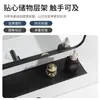 Espejo Cuadrado Minimalista Nórdico para Baño Montado en Pared con Estante para Maquillaje y Lavado, No Requiere Taladro