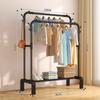Varal de Pendurar na Varanda, Varal de Roupas Dobrável Telescópico de Aço Inoxidável para Quarto, Varal de Chão Simples/Duplo para Interior e Exterior, Cabide