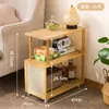 Mesita de noche moderna minimalista para dormitorio, pequeño armario de almacenamiento ultradelgado, mesita de noche para uso doméstico, armario de almacenamiento