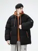 Abrigo acolchado de algodón a cuadros dorados para hombre, invierno, falso dos piezas, abrigo acolchado de algodón, abrigo acolchado de algodón, engrosado, marca de moda, ropa de invierno para pareja