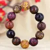 Pulsera Zodiaco con Cuentas Talladas de Orbe de Múltiples Tesoros Pulsera para Hombres y Mujeres Pulsera de Pareja Estilo Chino Cuentas de Rosario Joyería Decorativa