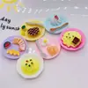 Cor de simulação comida e brincar prato de cozinha caseira acessórios de resina cola de creme diy material para capa de celular adesivo de geladeira