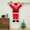 Decoración de Escalada en Pared de Terciopelo de Papá Noel Transfronteriza Adornos Festivos Regalos Navidad Colgantes Divertidos para Pared Ventana