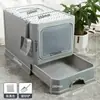 Bandeja de Arena para Gatos Completamente Cerrada