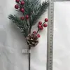 Accesorios de decoración personalizados de fábrica para Navidad y Año Nuevo, accesorios de boda, boda, bricolaje, flores de Navidad tridimensionales, frutos rojos