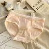 Ropa Interior de Algodón Puro Floral Dulce para Mujer, Calzones de Algodón Sin Costuras de Cintura Media para Niñas