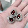 Bola de diamante incrustada con cuentas de cristal de pedrería, cuentas con agujero, cuentas espaciadoras, hechas a mano, material para colgante de pulsera de mano, accesorios de joyería DIY al por mayor