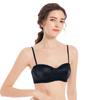 Estilo Novo Europeu e Americano Sem Fio Ajustável Cor Lisa Lingerie Renda Francesa Seda Sutiã Bralette Fabricante Fornecimento