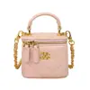Bolsa Caixa Estilo Novo Outono/Inverno 2026 para Mulheres, Bolsa de Mão com Corrente Texturizada, Bolsa Pequena Transversal Acolchoada Estilo Chanel da Moda