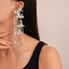 Pendientes de alta gama con diseño de mariposa de diamante y circonita, estilo europeo y americano, con borlas colgantes, estilo nicho exagerado, para mujer.