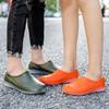 Botas de lluvia fluorescentes, zapatos de goma antideslizantes e impermeables, estilo coreano, de corte bajo y moda, para hombres y mujeres, con el mismo estilo, zapatos luminosos para el agua.