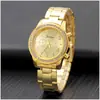 Nuevo Reloj Geneva de Tres Ojos de Aleación con Diamantes para Mujer, Banda de Acero Europea y Americana, Relojes de Joyería Casual al por Mayor