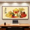 Colheita Abundante Colheita Abundante Espigas de Trigo Celeiro Estilo Chinês Decoração de Entrada de Restaurante Festivo Pintura Autoadesiva
