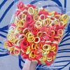 500 Pacotes Argola de Toalha Sem Costura Elástico de Cabelo Infantil Elástico de Cabelo para Bebê Não Danifica o Cabelo Corda de Cabelo Anel de Polegar Corda de Cabeça para Meninas