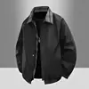 Chaqueta de retazos a cuadros de marca de moda, estilo dos piezas falsas para hombre, cuello de camisa estilo americano, chaqueta cárdigan con cremallera, genial y versátil para la calle