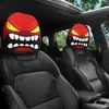 Funda de reposacabezas de coche con expresión divertida transfronteriza, funda elástica impresa para soporte de cuello de reposacabezas, funda personalizable para almohada de coche, almohada para el cuello