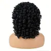 Amazon Cross Border Moda Bobina de Aço Cabelo Cacheado Headset África Venda Quente Fofo Natural Explosivo Cabeça Cabelo Cacheado Peruca