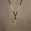 Cordão para Pingente de Encaixe Sem Nó, Cordão Dourado para Pingente, Cordão para Pingente de Buda, Cordão de Colar Ajustável para Homens e Mulheres