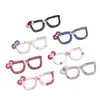 Accesorios de Resina para Manualidades de Dibujos Animados Joyería Lazo Gafas Pegamento de Crema Pasador Funda de Teléfono Móvil Hebilla de Zapato Llavero Colgante