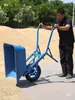 Carretilla de volquete de plataforma de una rueda para el hogar, agrícola, de jardín, para transporte de lodo y arena, carretilla de mano de una rueda