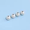 Plata Pura 999 Cuentas Sólidas de Plata con Patrón para Ensartar DIY Cuentas de Cristal Cuentas de Oración Budista Cuentas Espaciadoras