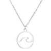Nuevo Collar Geométrico Hueco de Animales de Acero Inoxidable Moda Personalidad Colgante Simple Joyería de Comercio Exterior Cadena para Clavícula Nicho
