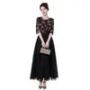 Vestido Retro Estilo Francés 2026 Nuevo Modelo Cuello Redondo Adelgazante Diario Fiesta Vestido Fabricante Transfronterizo del Sudeste Asiático Suministro