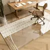 Cadeira de Escritório Giratória para Casa Tapete de Entrada PVC Semitransparente Cadeira de Estudo Impermeável e Resistente ao Desgaste Personalizável